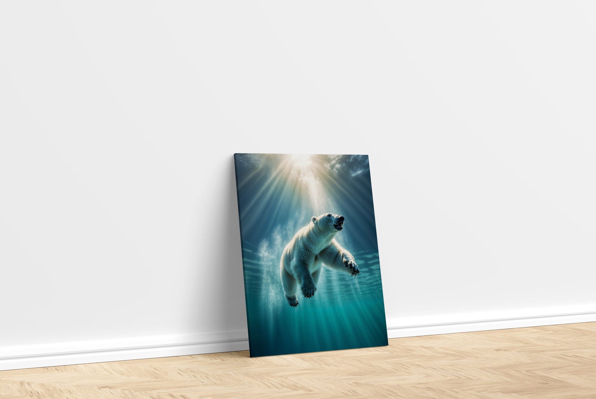 Eisbär beim Schwimmen