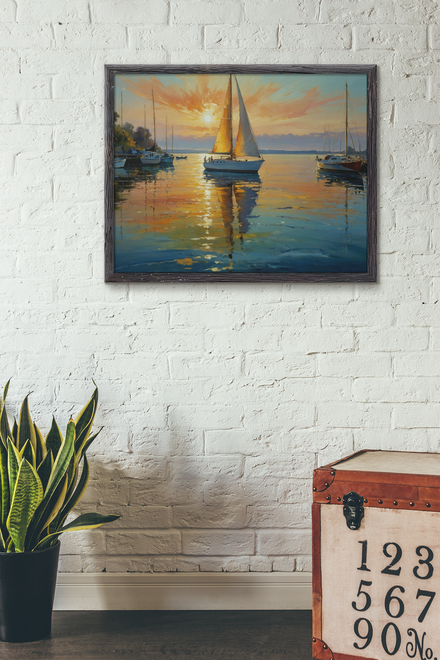 Segelboot in der Abenddämmerung