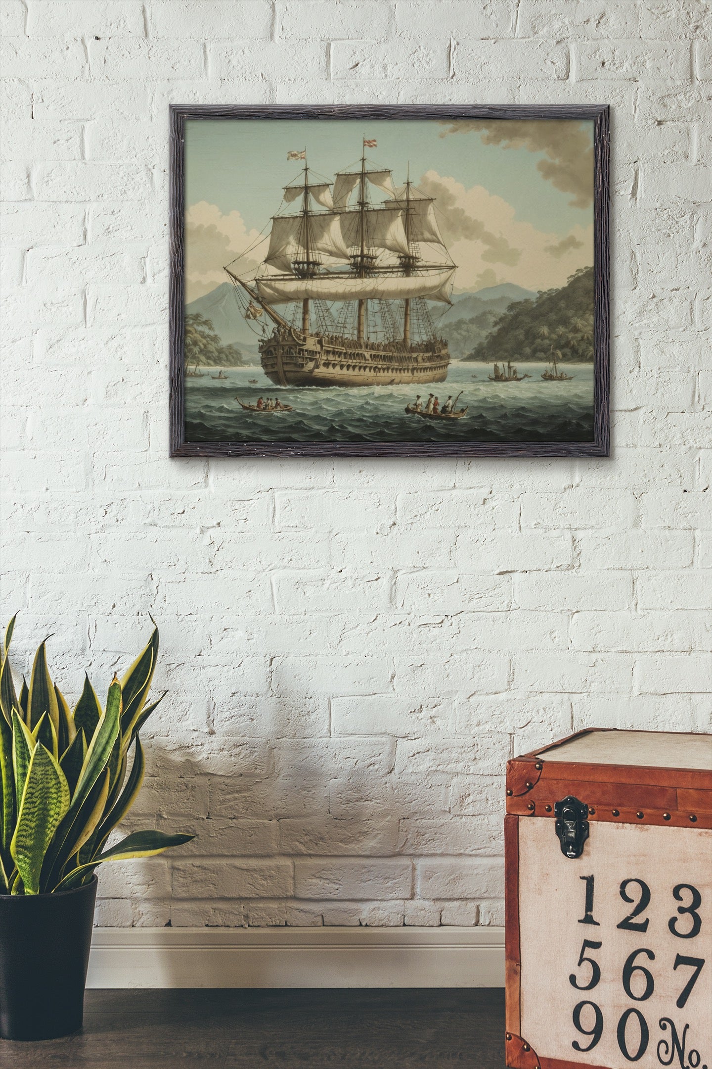 Altes Segelschiff in der Karibik