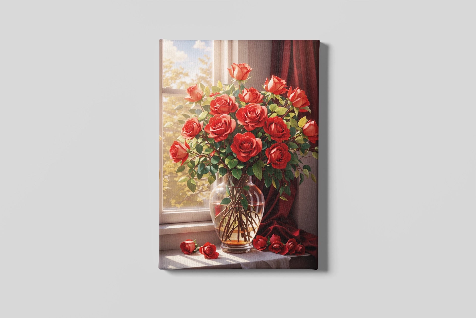 Vase mit Rosen