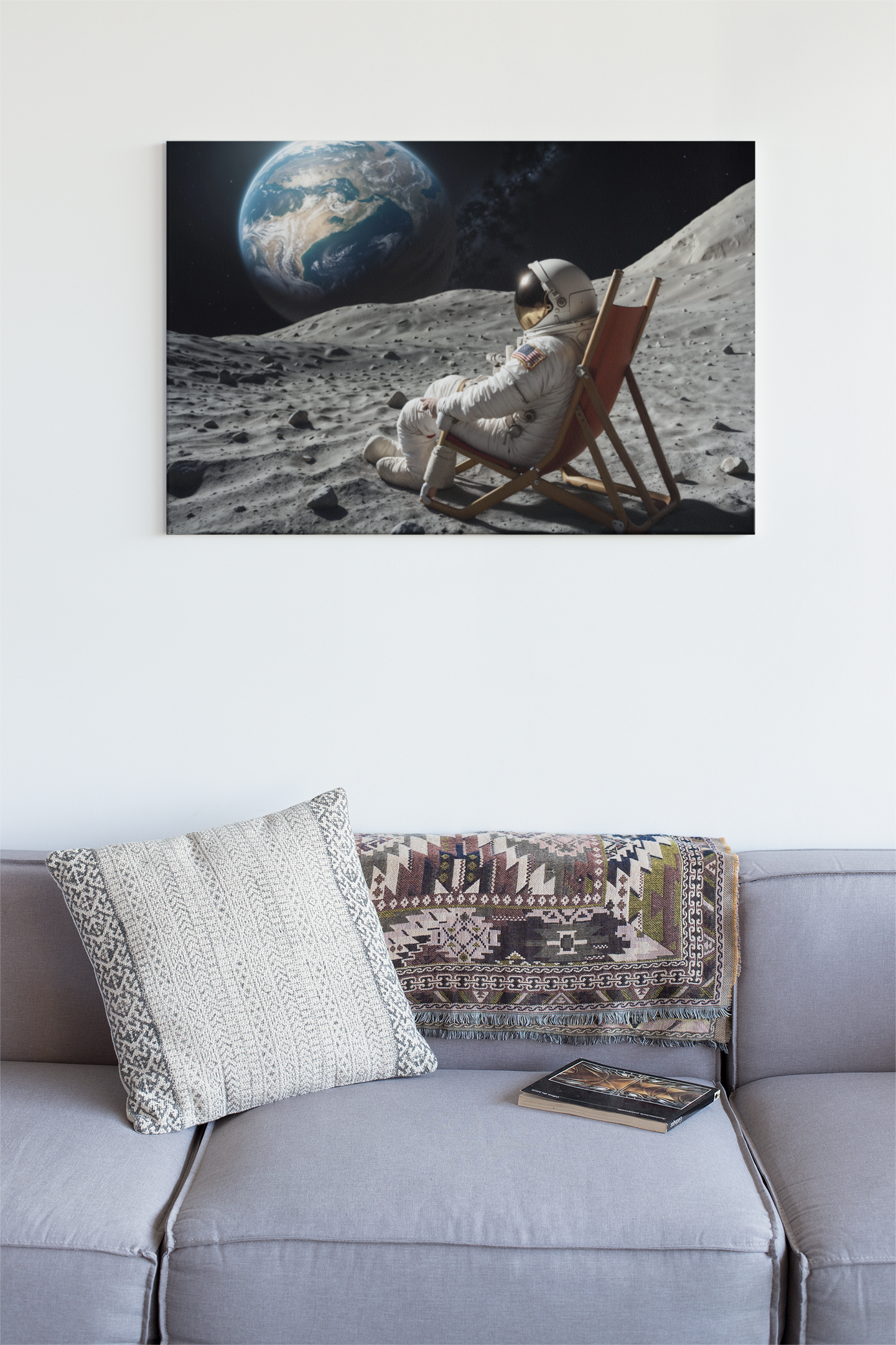 relaxing on moon