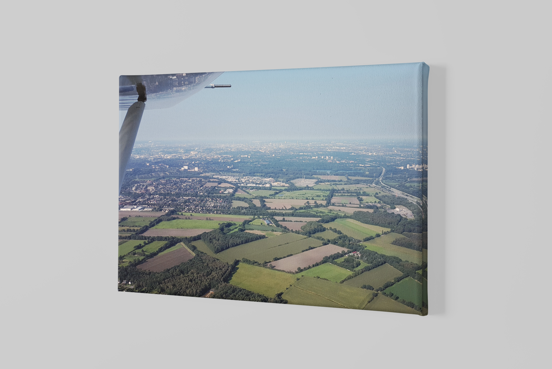 Überlandflug an Hamburg vorbei