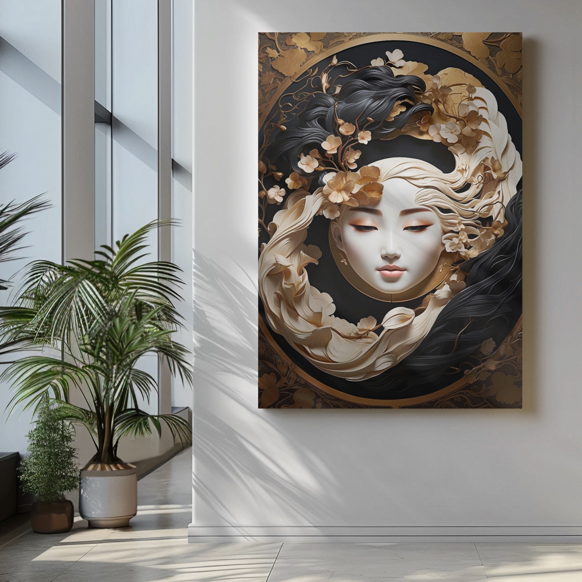 Yin und Yang Gesicht