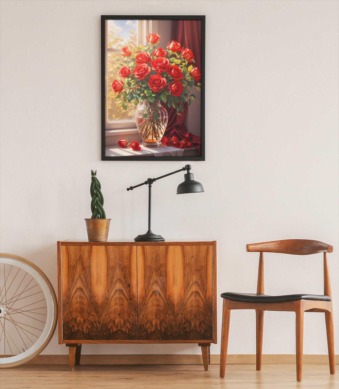 Vase mit Rosen