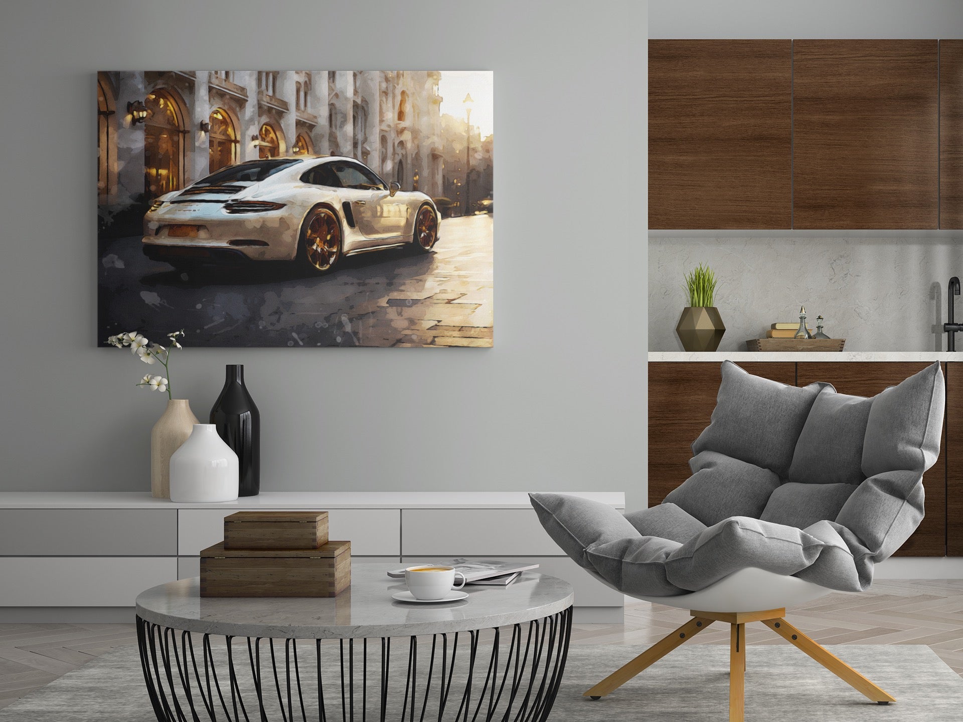 Porsche in Watercolor