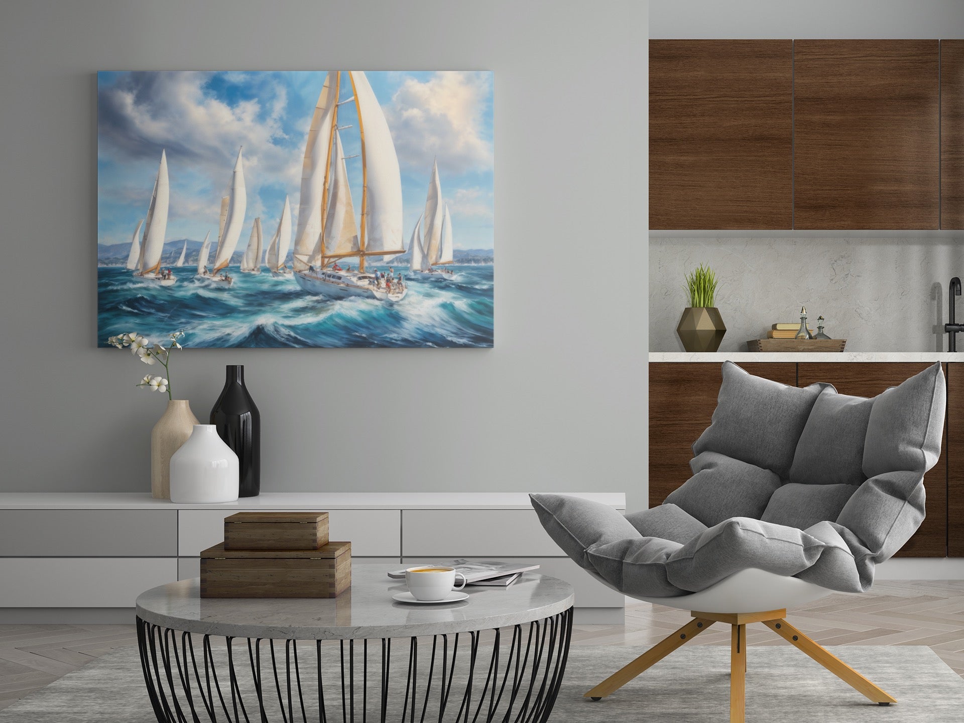 Regatta von Segelbooten