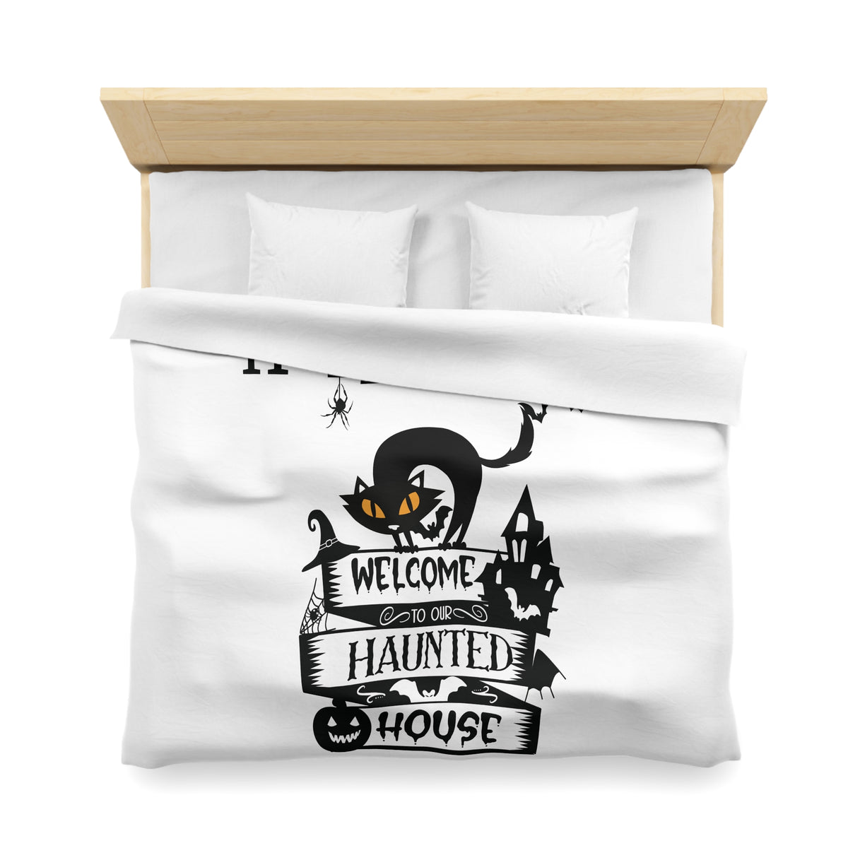 Bettbezug mit Haunted House-Motiv