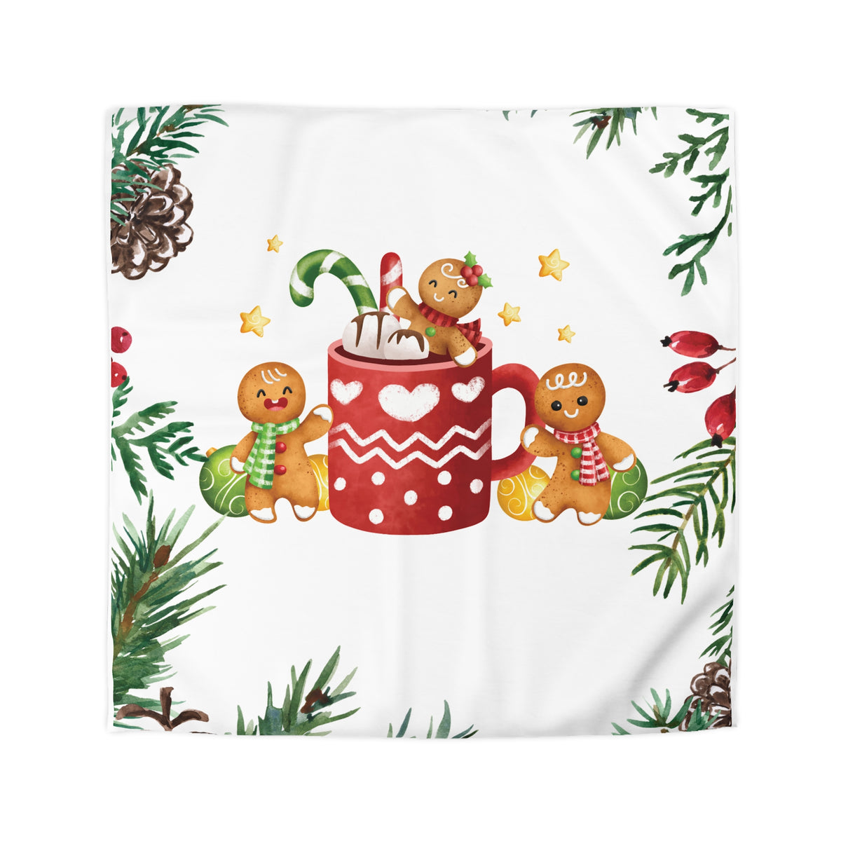 Bettbezug mit Lebkuchenmännchen-Motiv