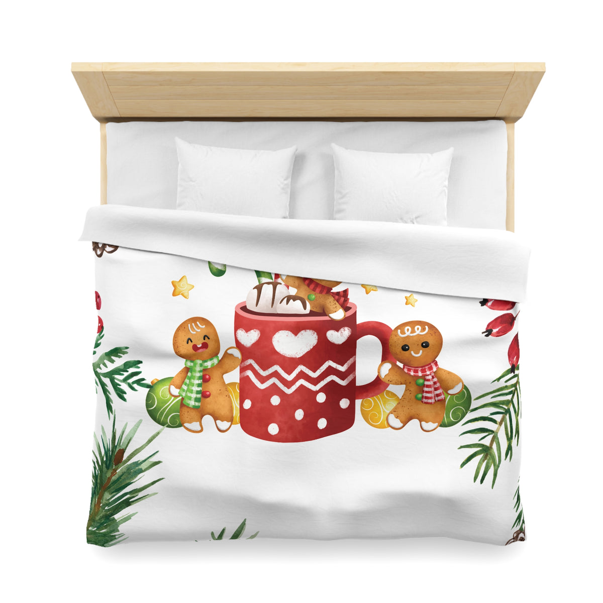Bettbezug mit Lebkuchenmännchen-Motiv
