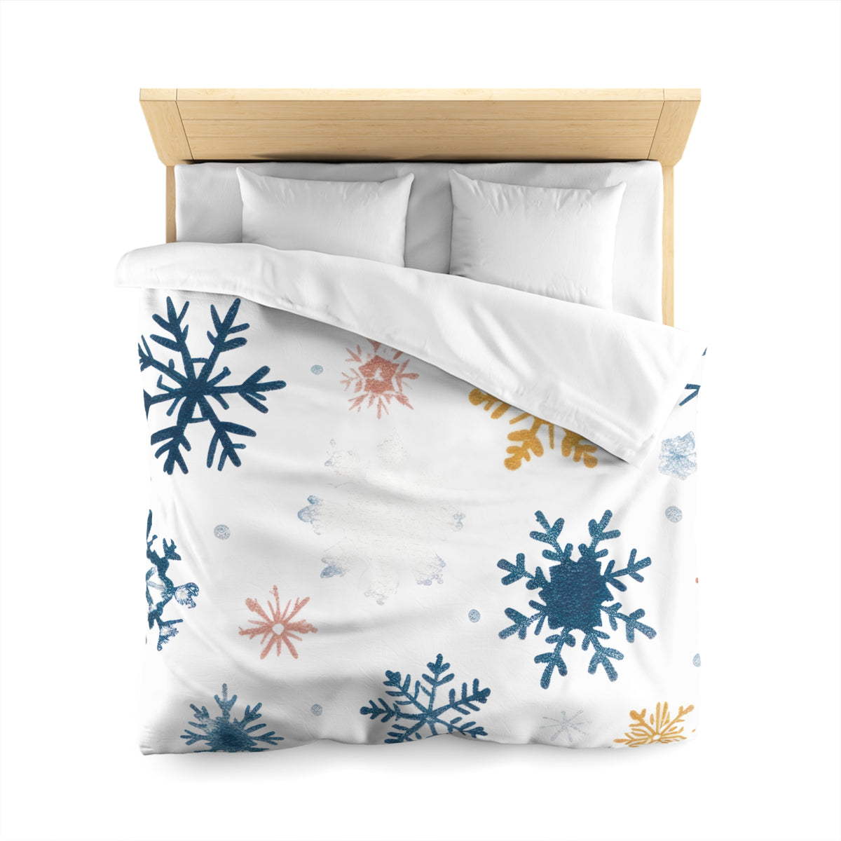 Bettbezug mit Schneeflocken-Motiv