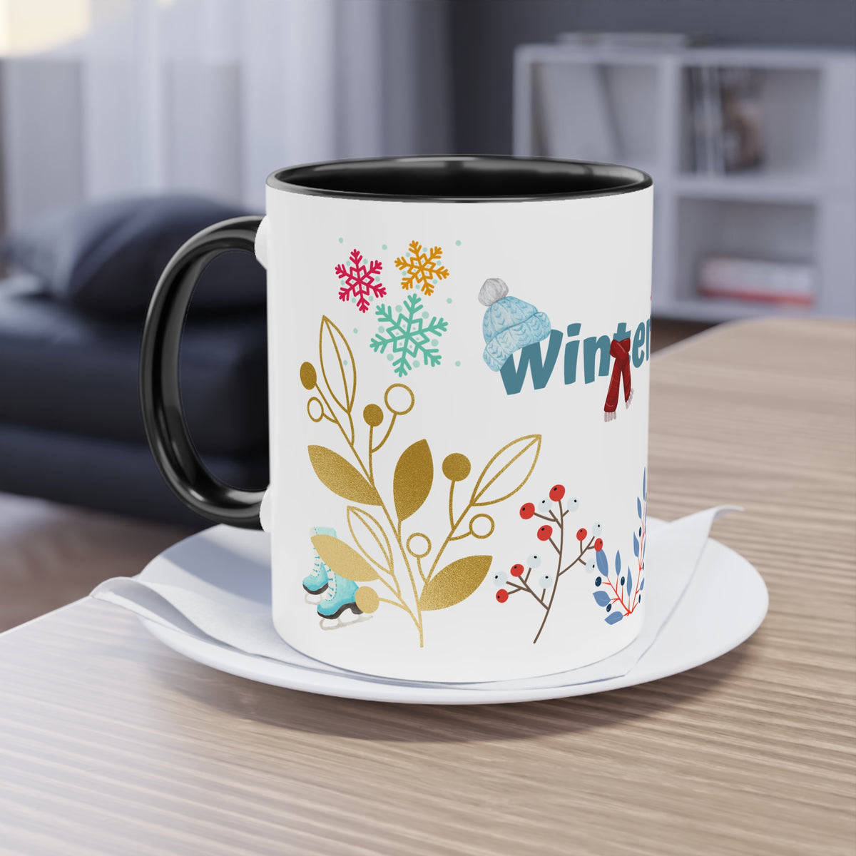 Kaffee Becher - Winterzeit Blumen