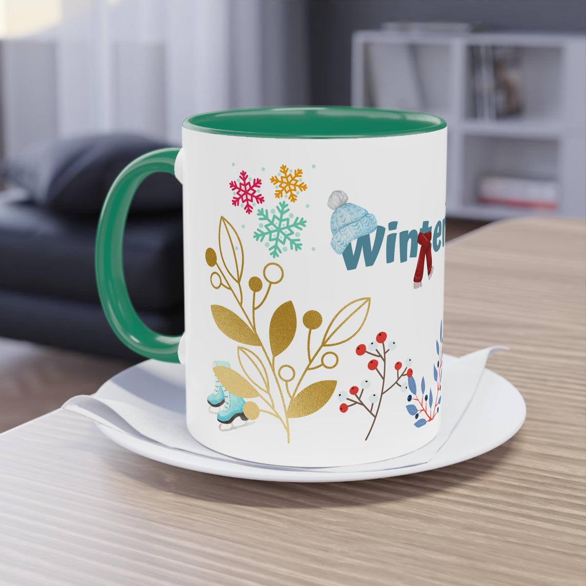Kaffee Becher - Winterzeit Blumen