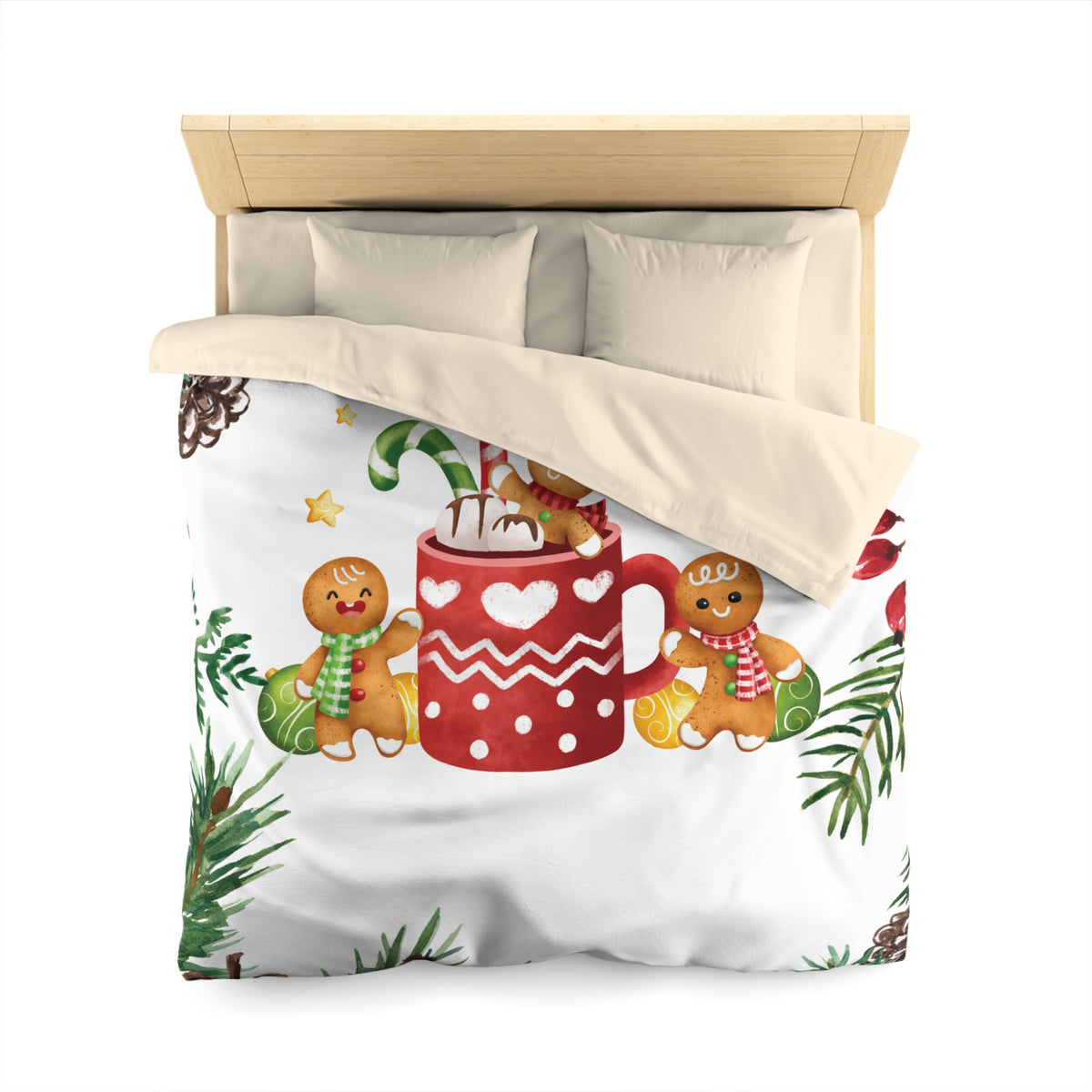 Bettbezug mit Lebkuchenmännchen-Motiv