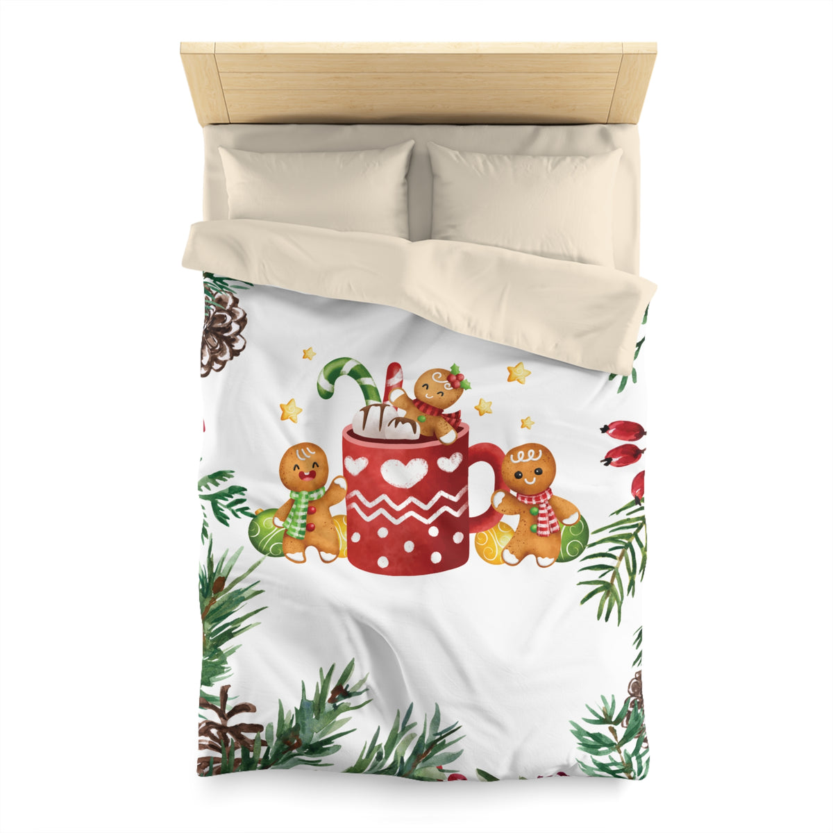 Bettbezug mit Lebkuchenmännchen-Motiv