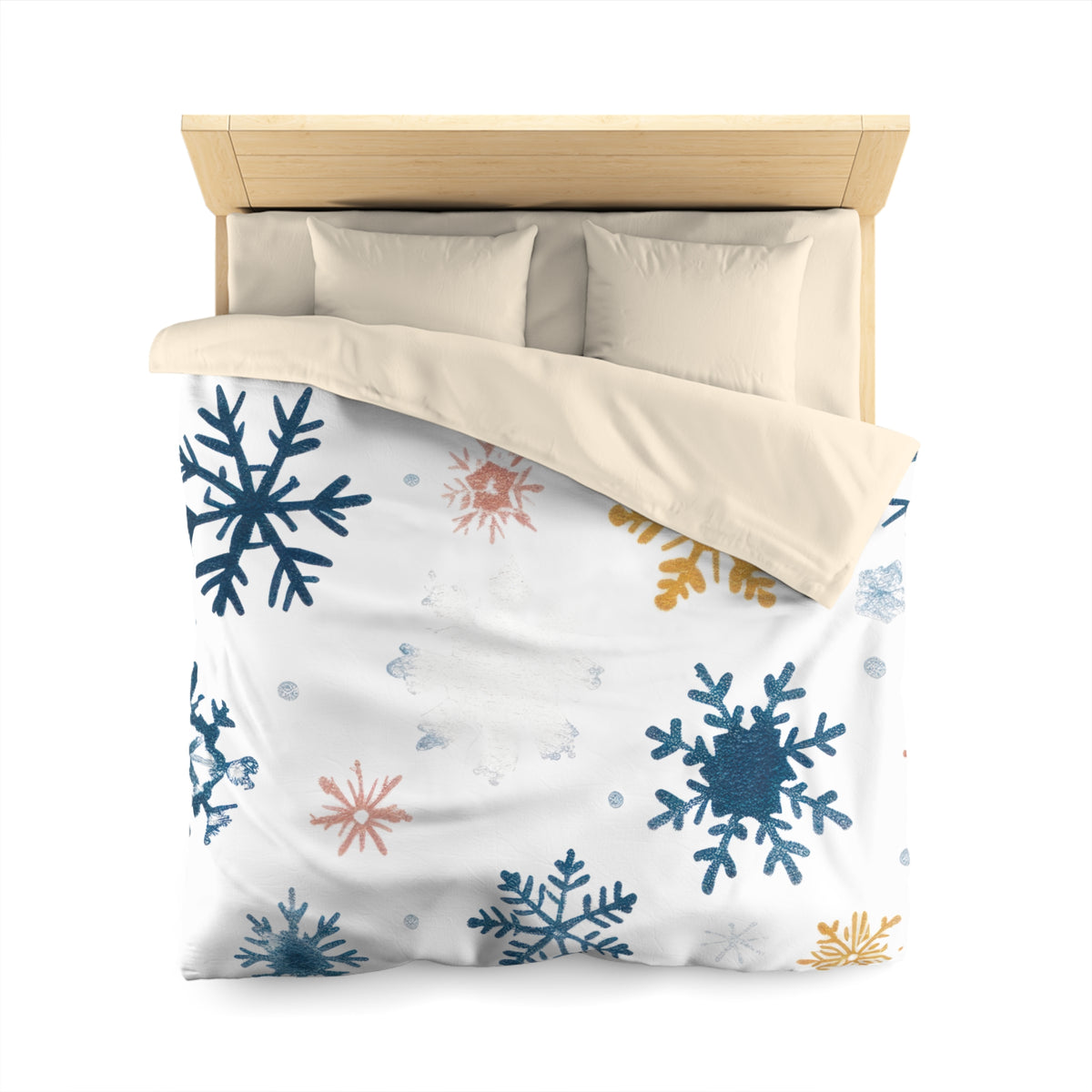 Bettbezug mit Schneeflocken-Motiv