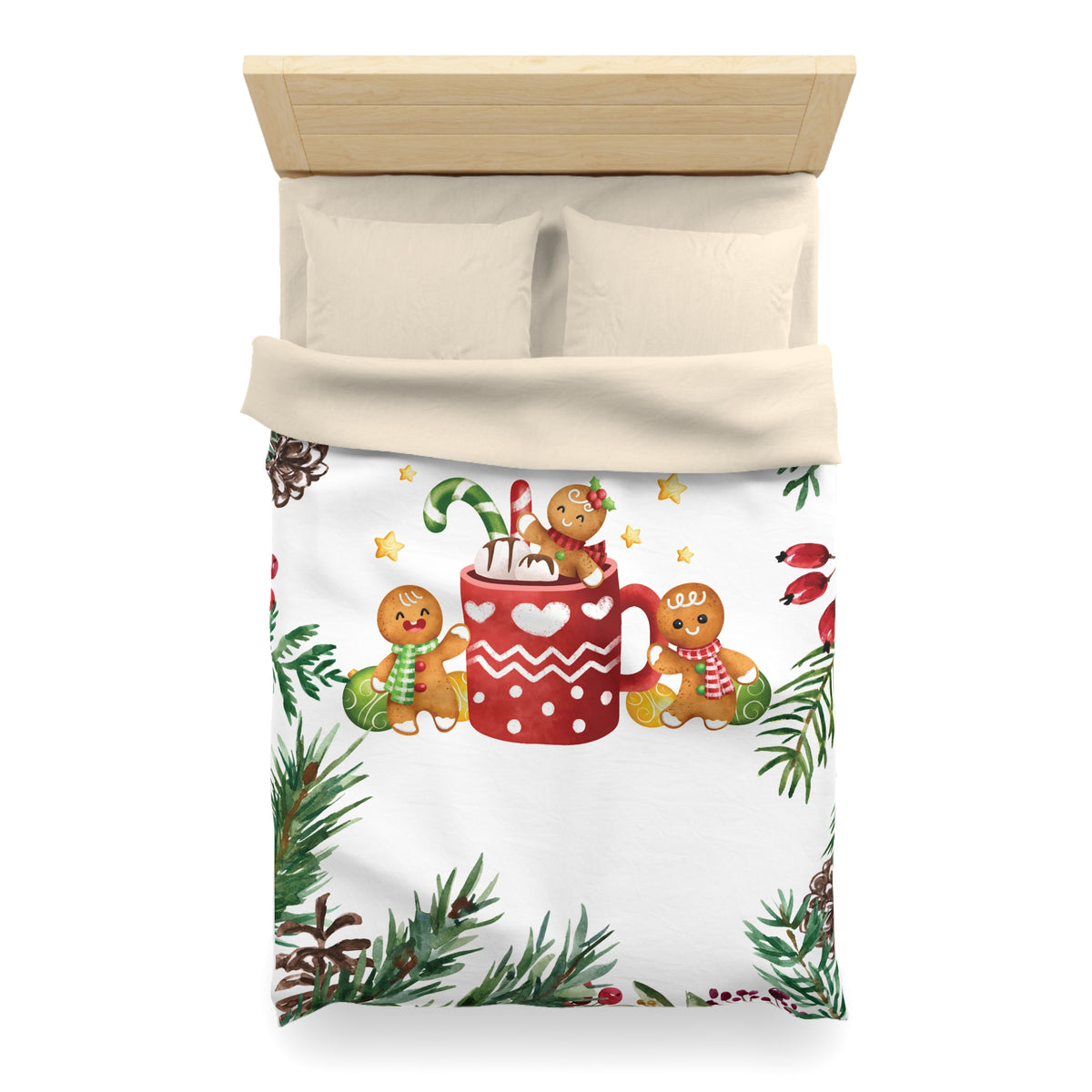Bettbezug mit Lebkuchenmännchen-Motiv