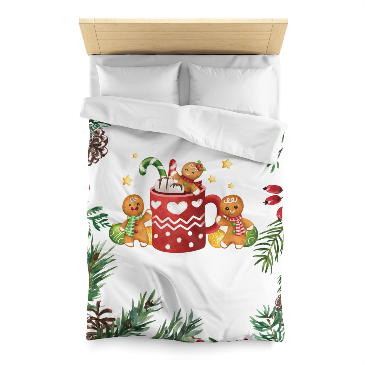 Bettbezug mit Lebkuchenmännchen-Motiv