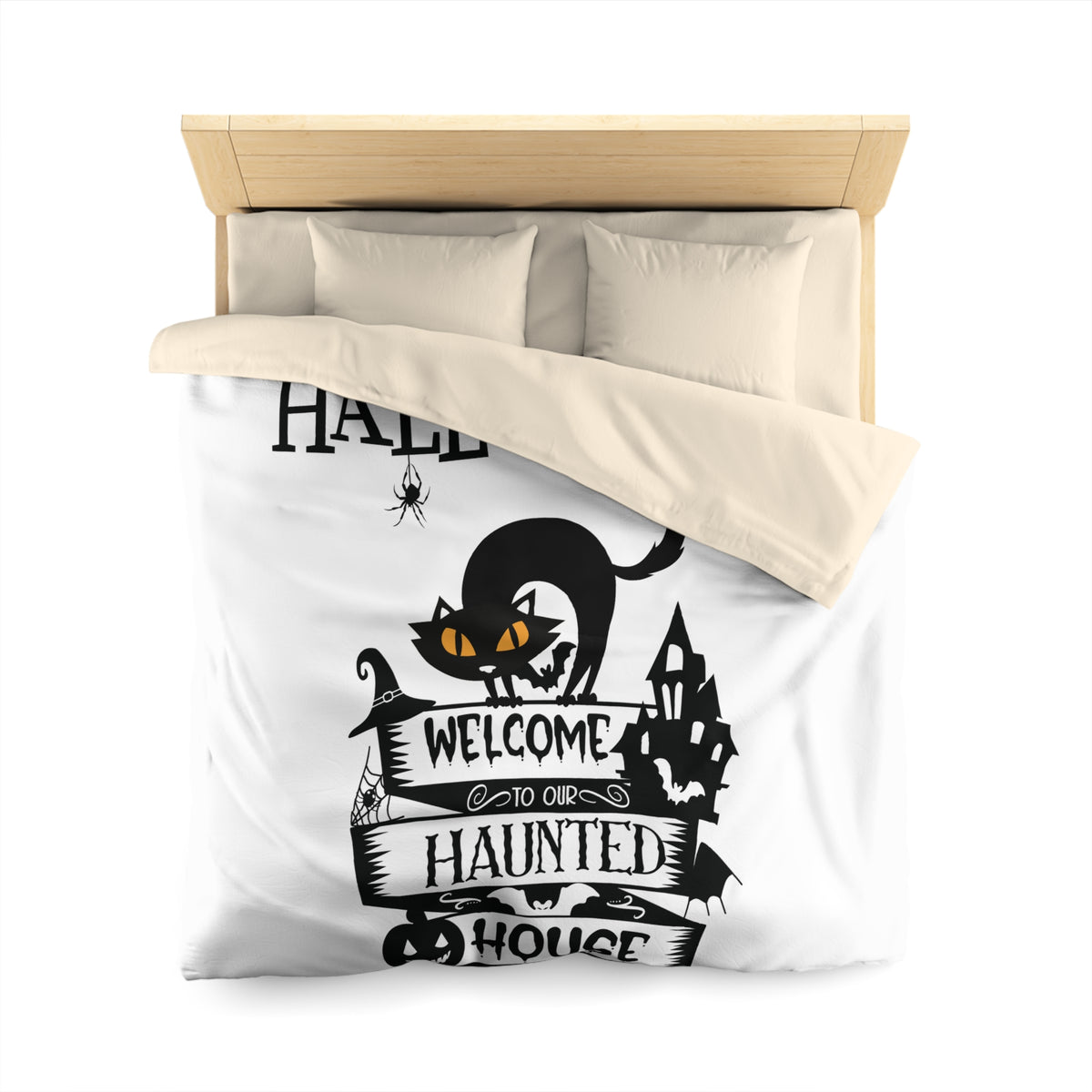 Bettbezug mit Haunted House-Motiv