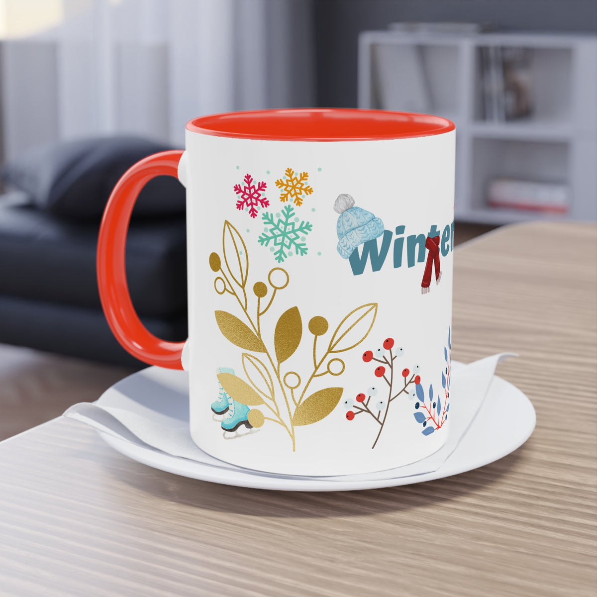 Kaffee Becher - Winterzeit Blumen
