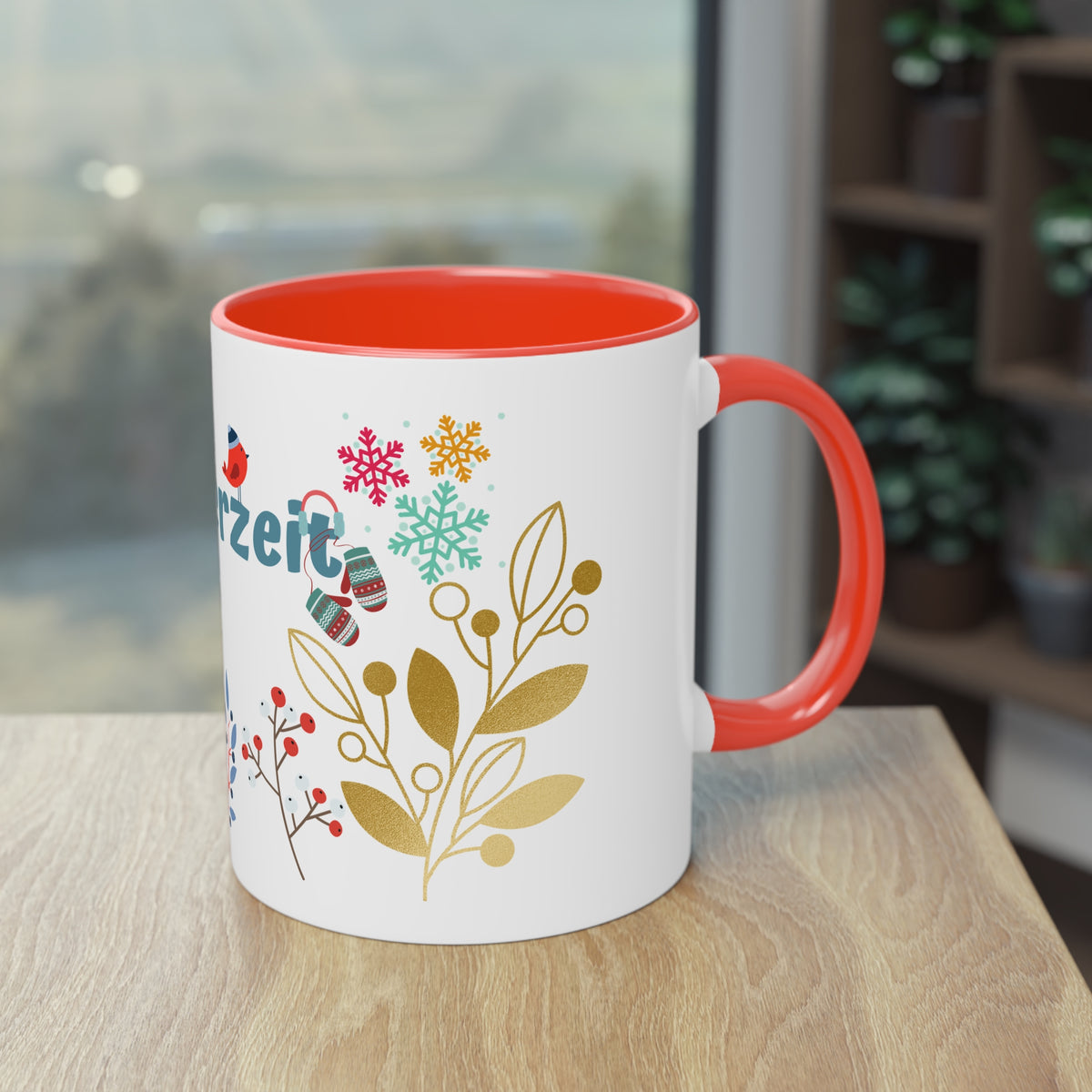 Kaffee Becher - Winterzeit Blumen