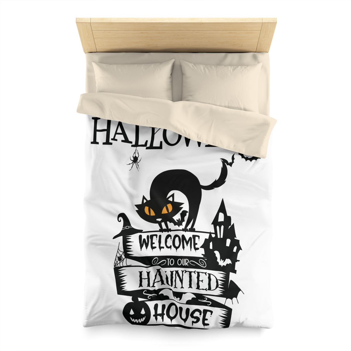 Bettbezug mit Haunted House-Motiv