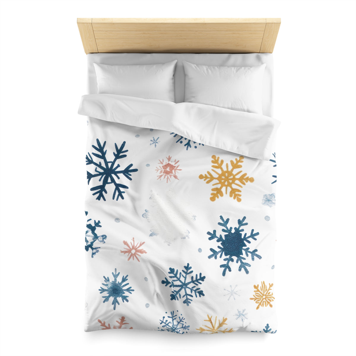Bettbezug mit Schneeflocken-Motiv