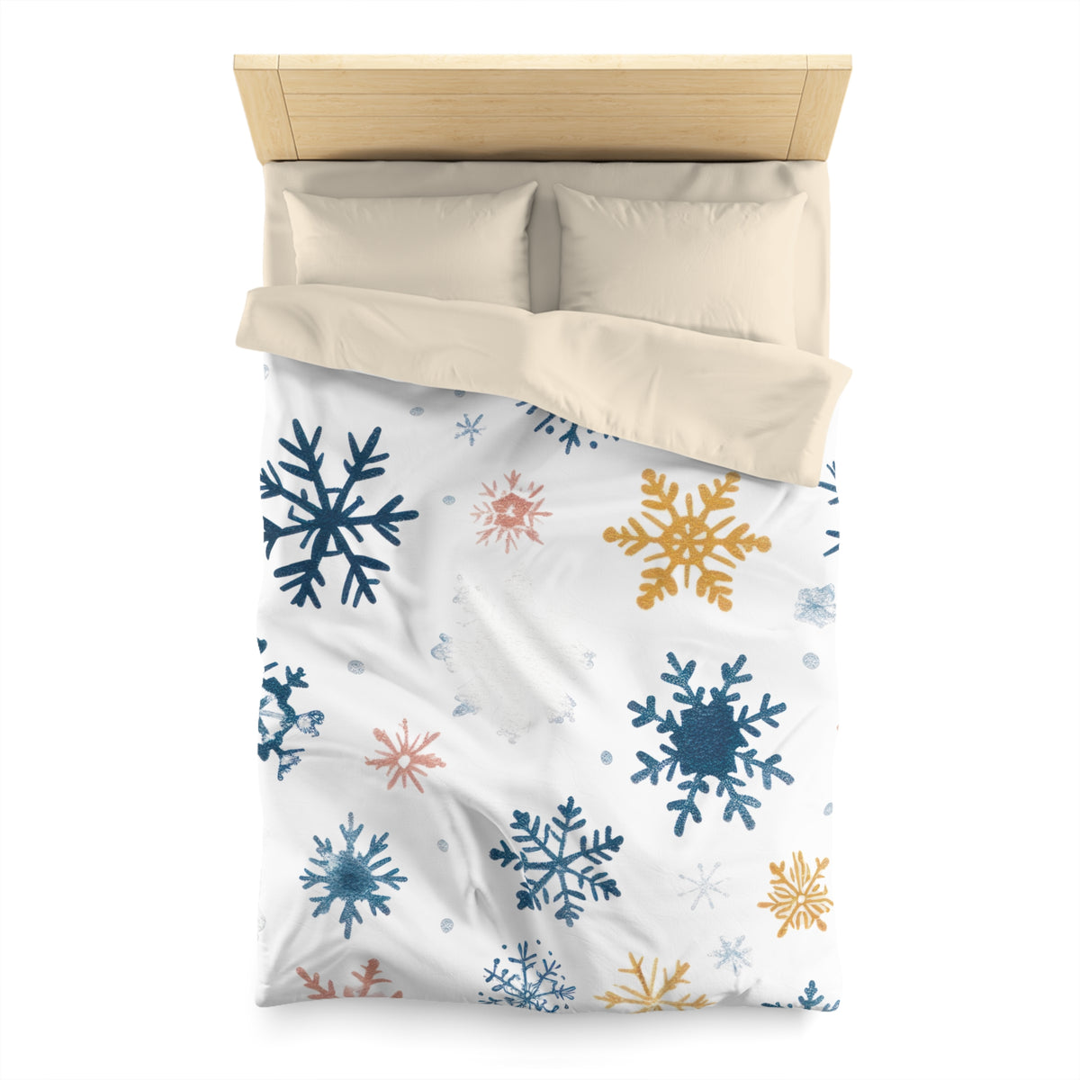 Bettbezug mit Schneeflocken-Motiv
