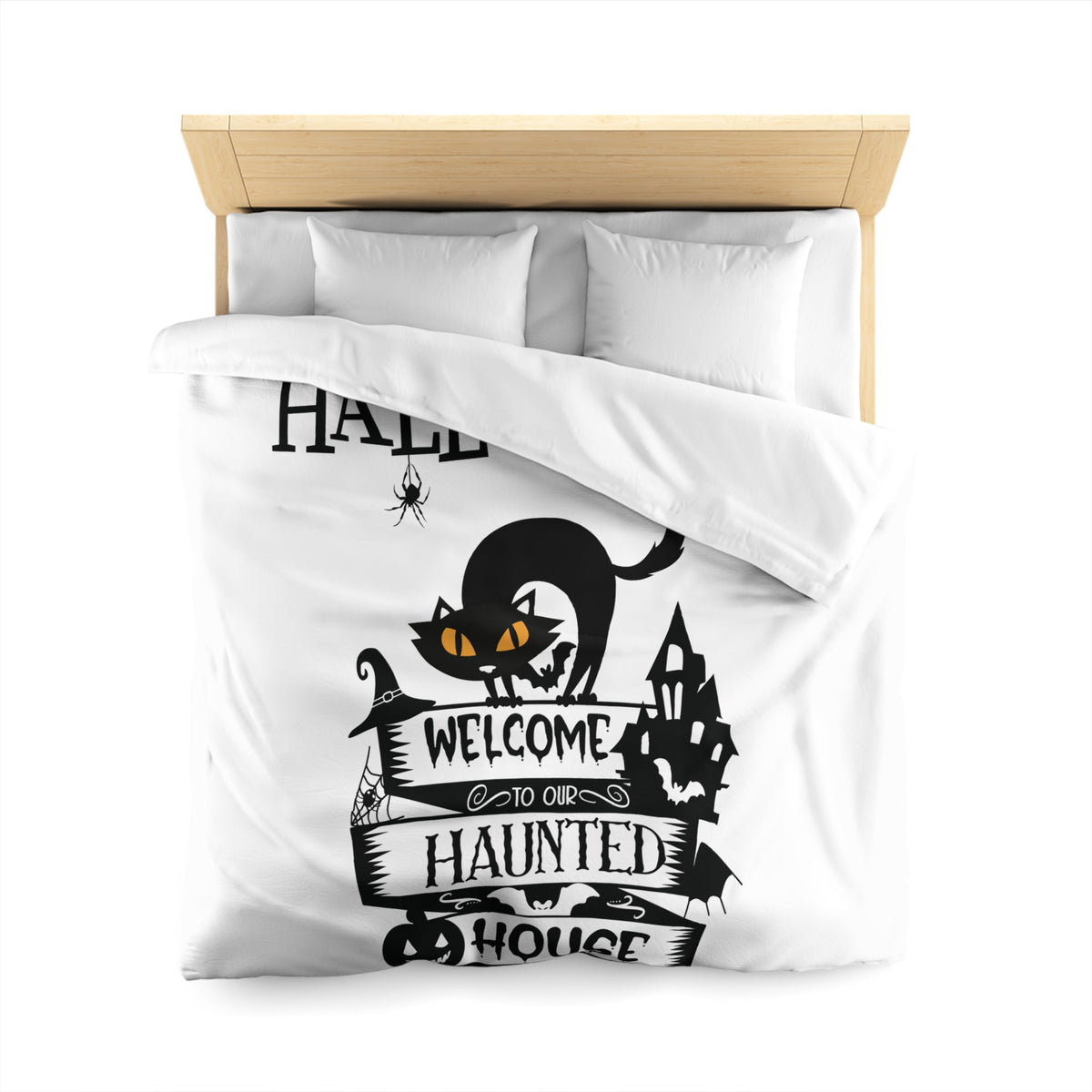 Bettbezug mit Haunted House-Motiv