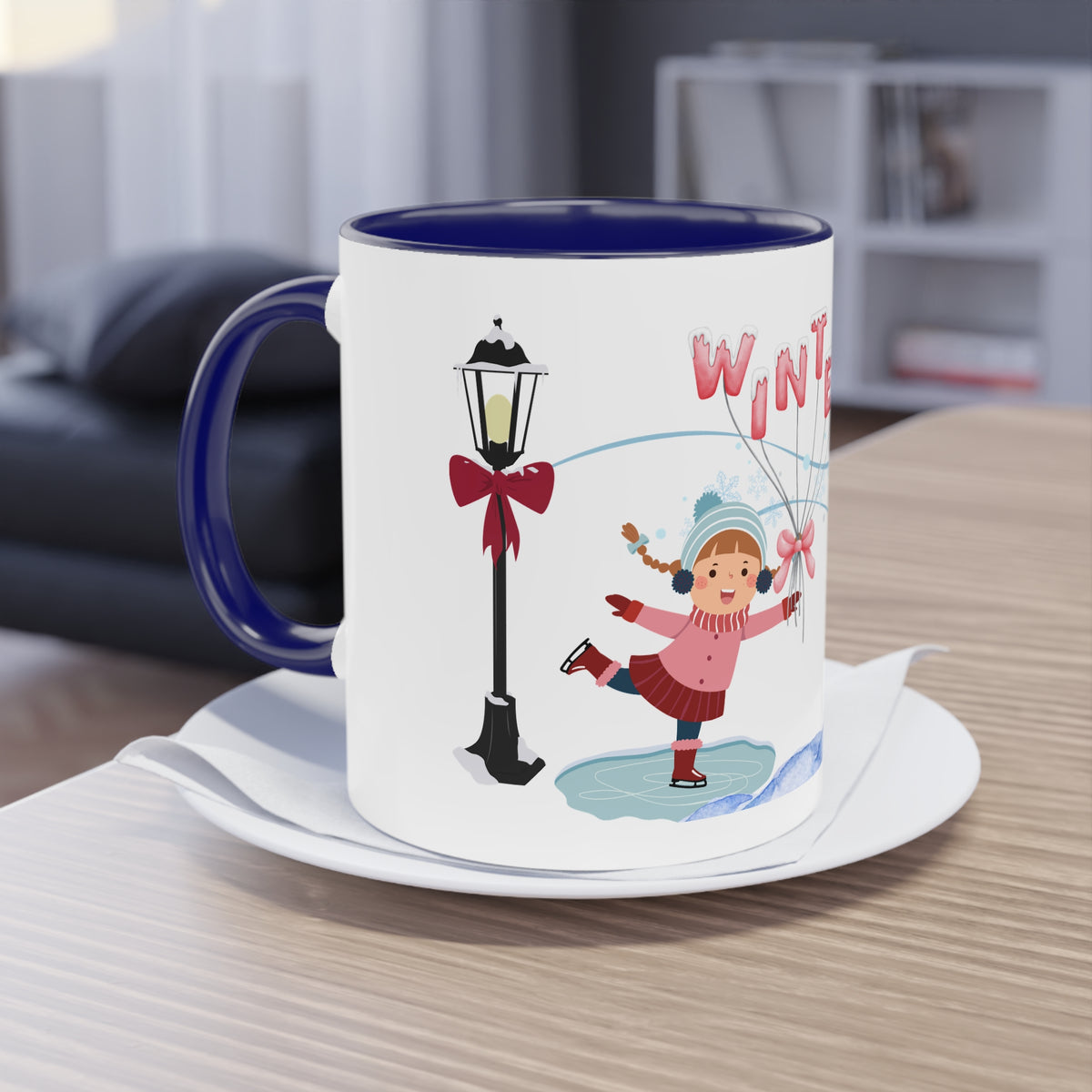 Kaffee Becher - Winterzeit Mädchen