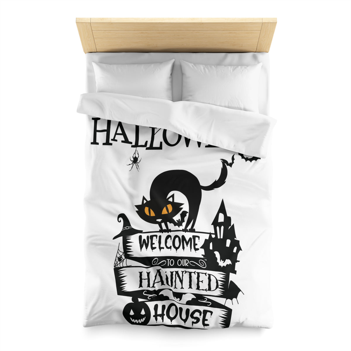 Bettbezug mit Haunted House-Motiv