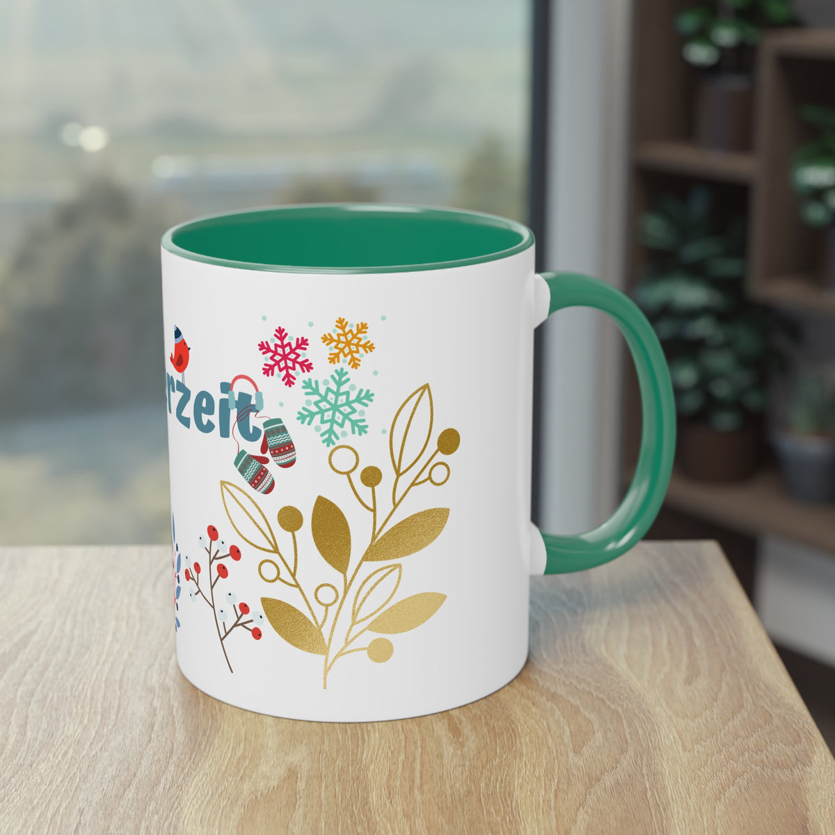Kaffee Becher - Winterzeit Blumen