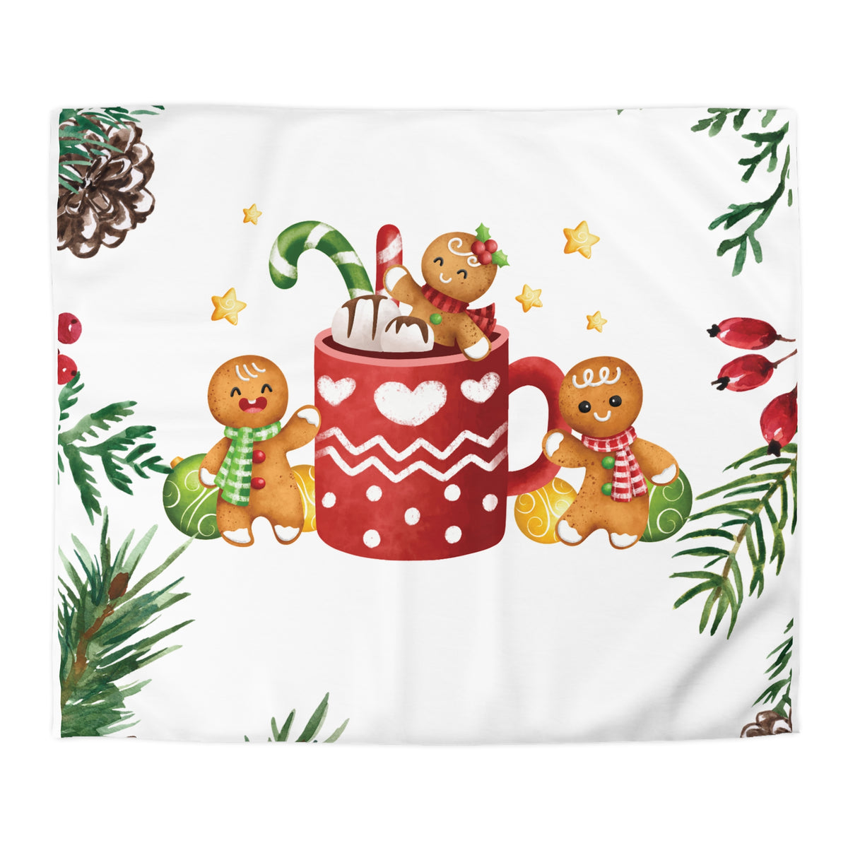 Bettbezug mit Lebkuchenmännchen-Motiv