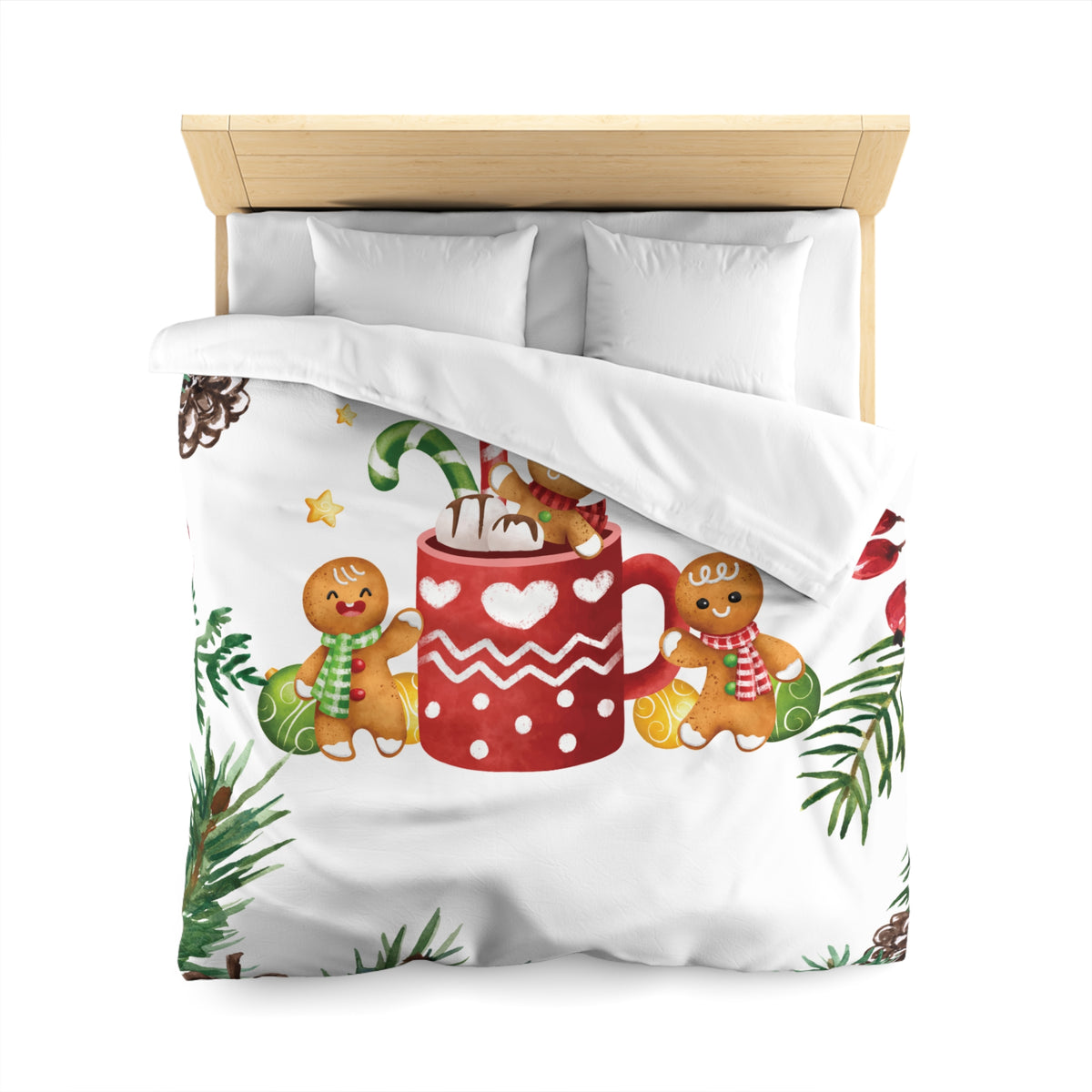 Bettbezug mit Lebkuchenmännchen-Motiv