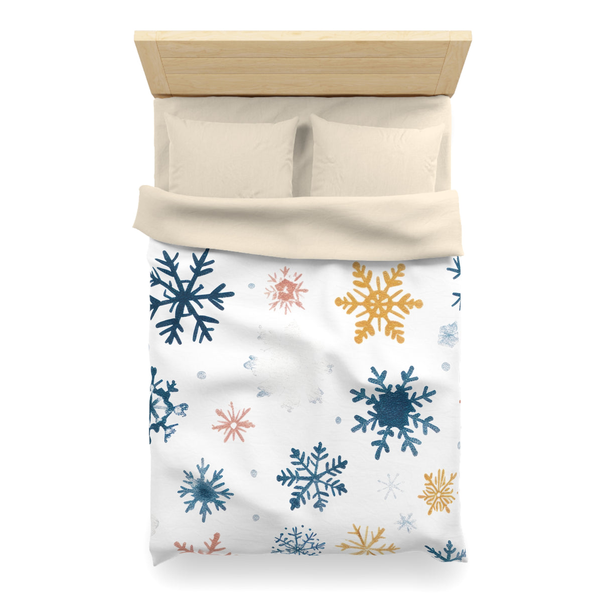 Bettbezug mit Schneeflocken-Motiv