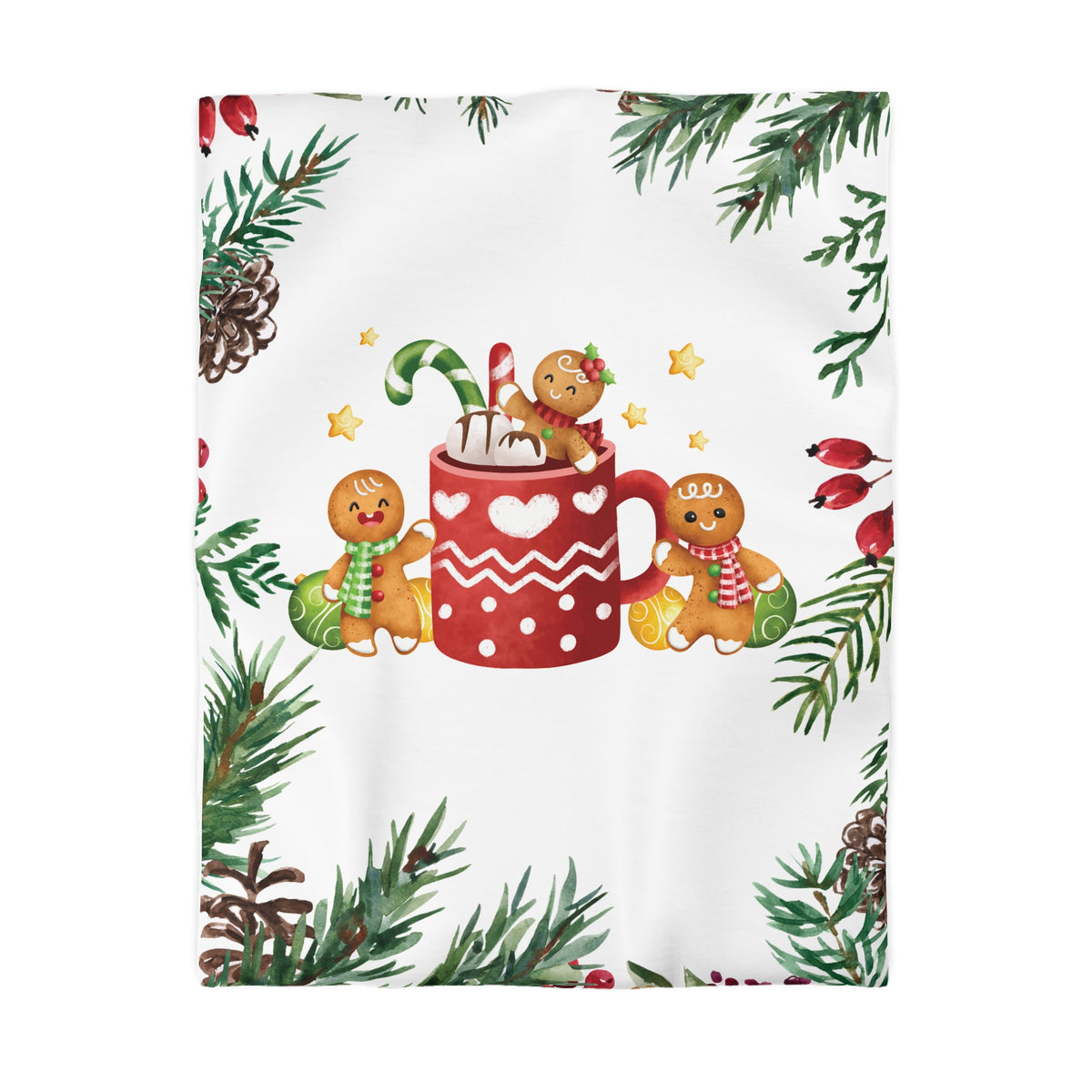 Bettbezug mit Lebkuchenmännchen-Motiv