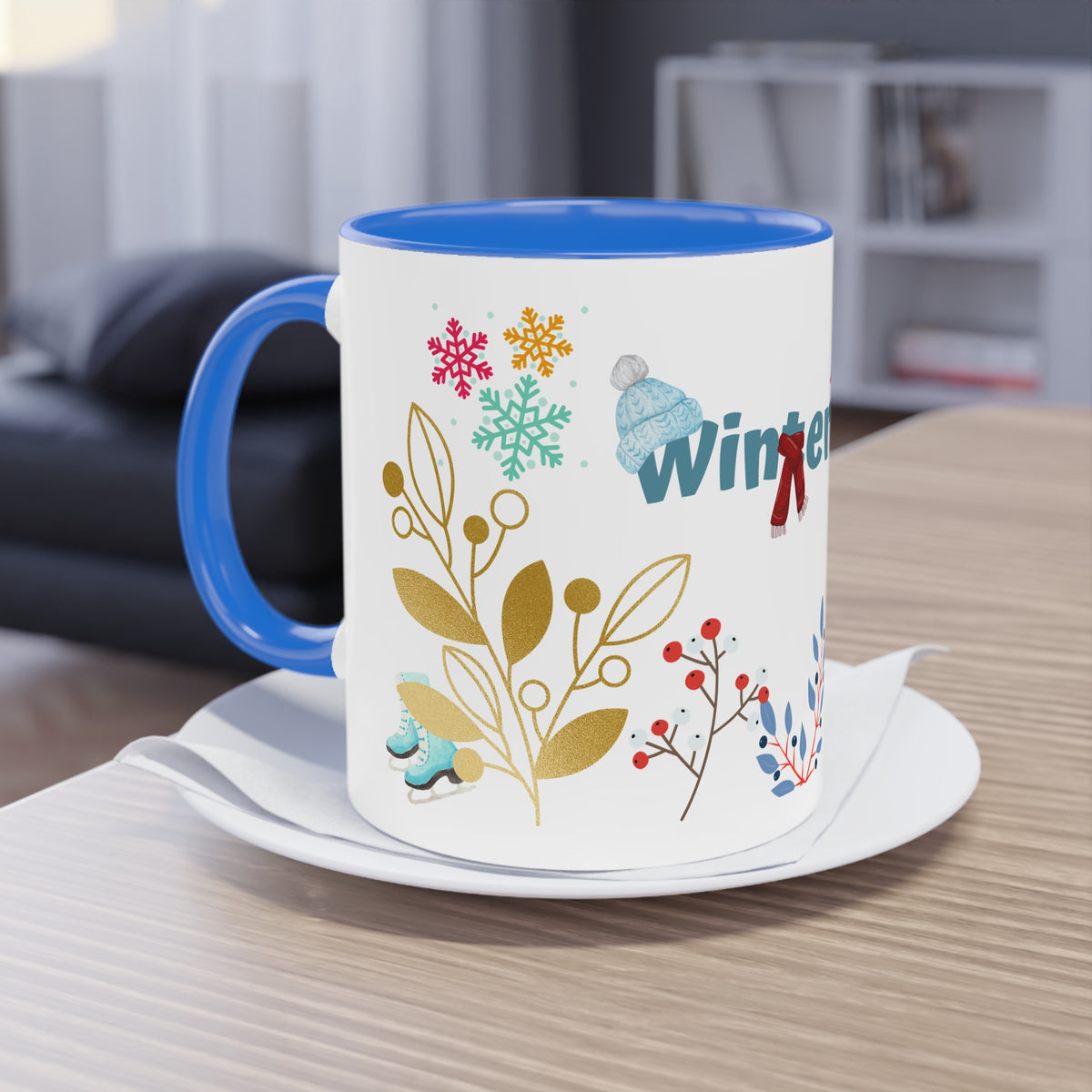 Kaffee Becher - Winterzeit Blumen