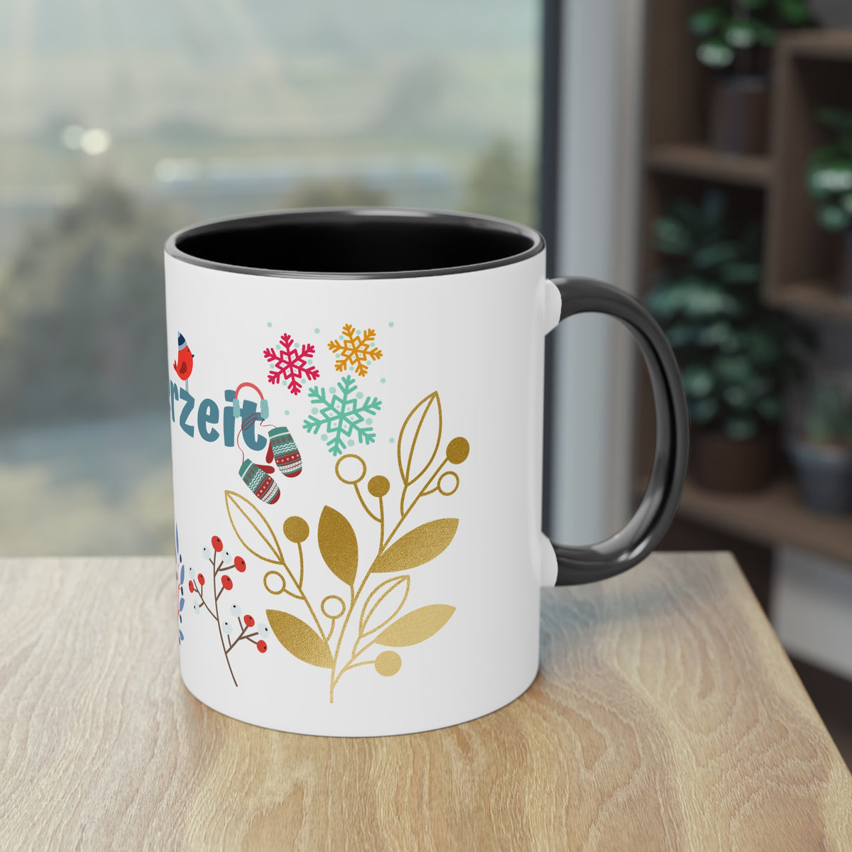 Kaffee Becher - Winterzeit Blumen