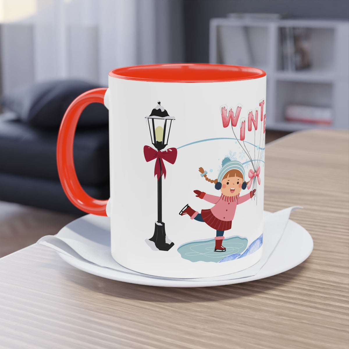 Kaffee Becher - Winterzeit Mädchen